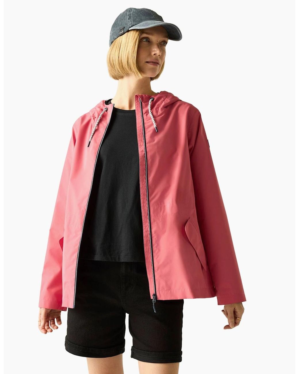 Regatta Red Ladies Bayletta Grid Distress Waterproof Jacket