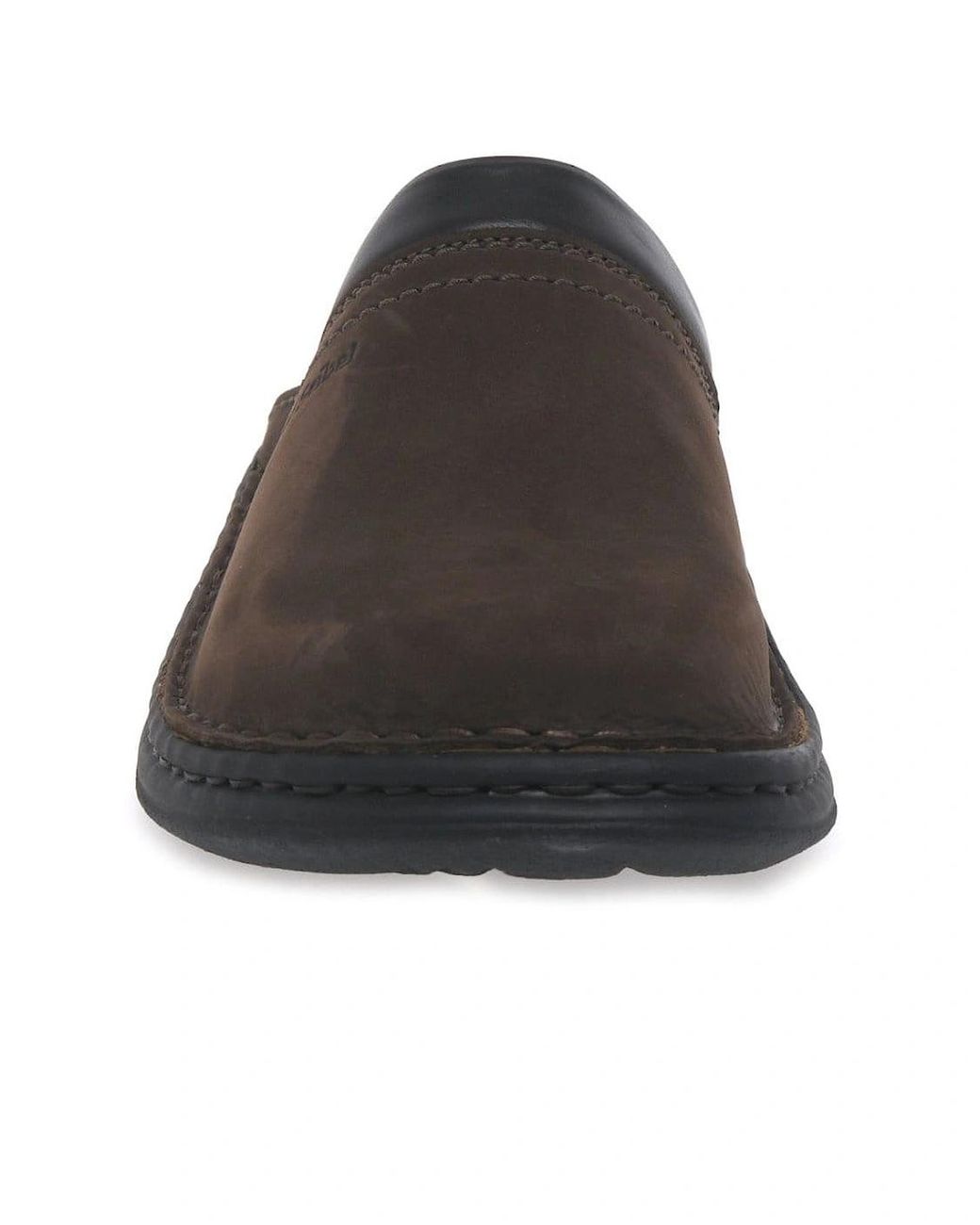 Josef Seibel Black Max Leather Mules for men