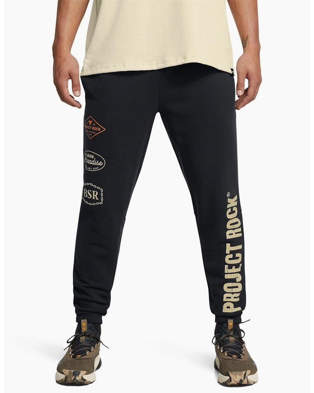 Under Armour Blue Hwt Graphic Print Joggers for men