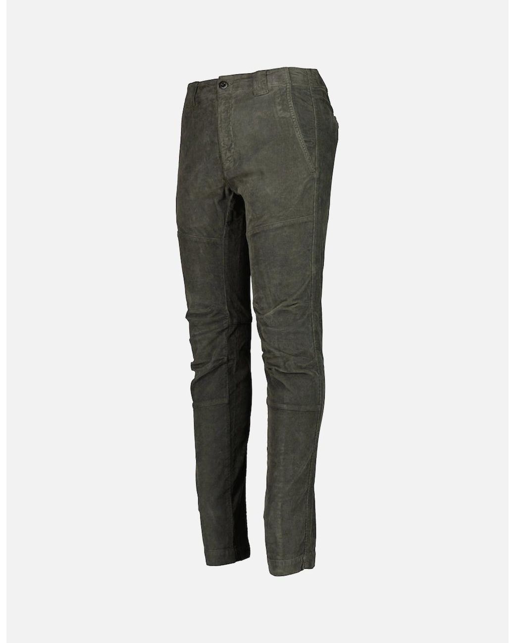 C P Company Green Stretch Corduroy Trousers for men