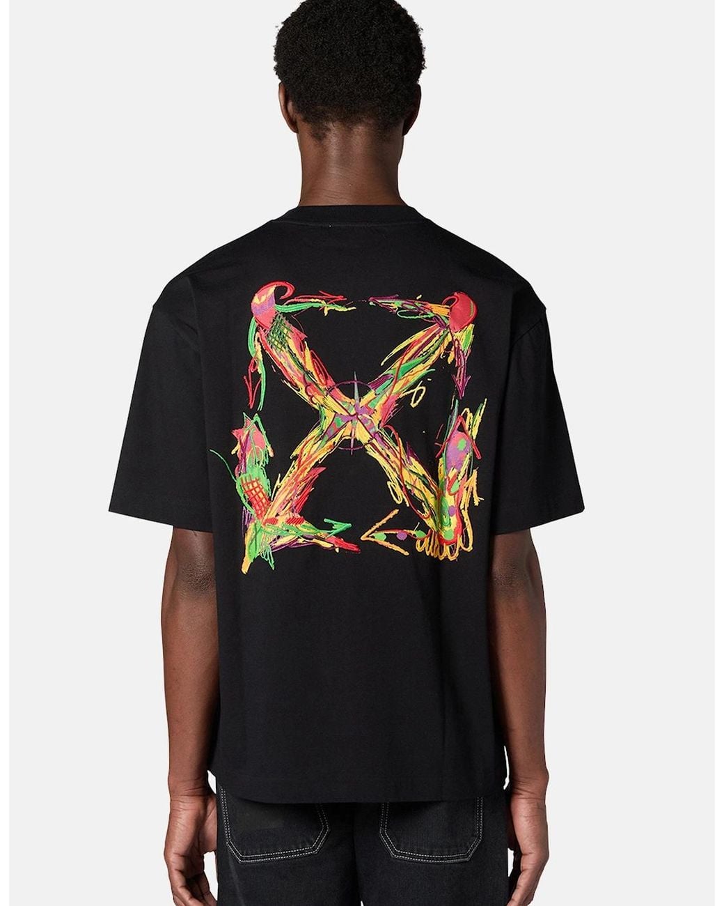 Off-White c/o Virgil Abloh Black Md Arrow Trumpet Skate S/S Tee for men
