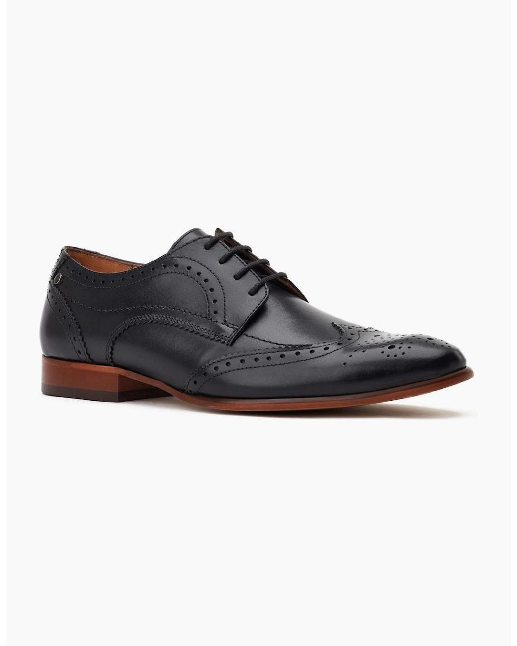 Base London Black Barbera Lace Up Brogues for men