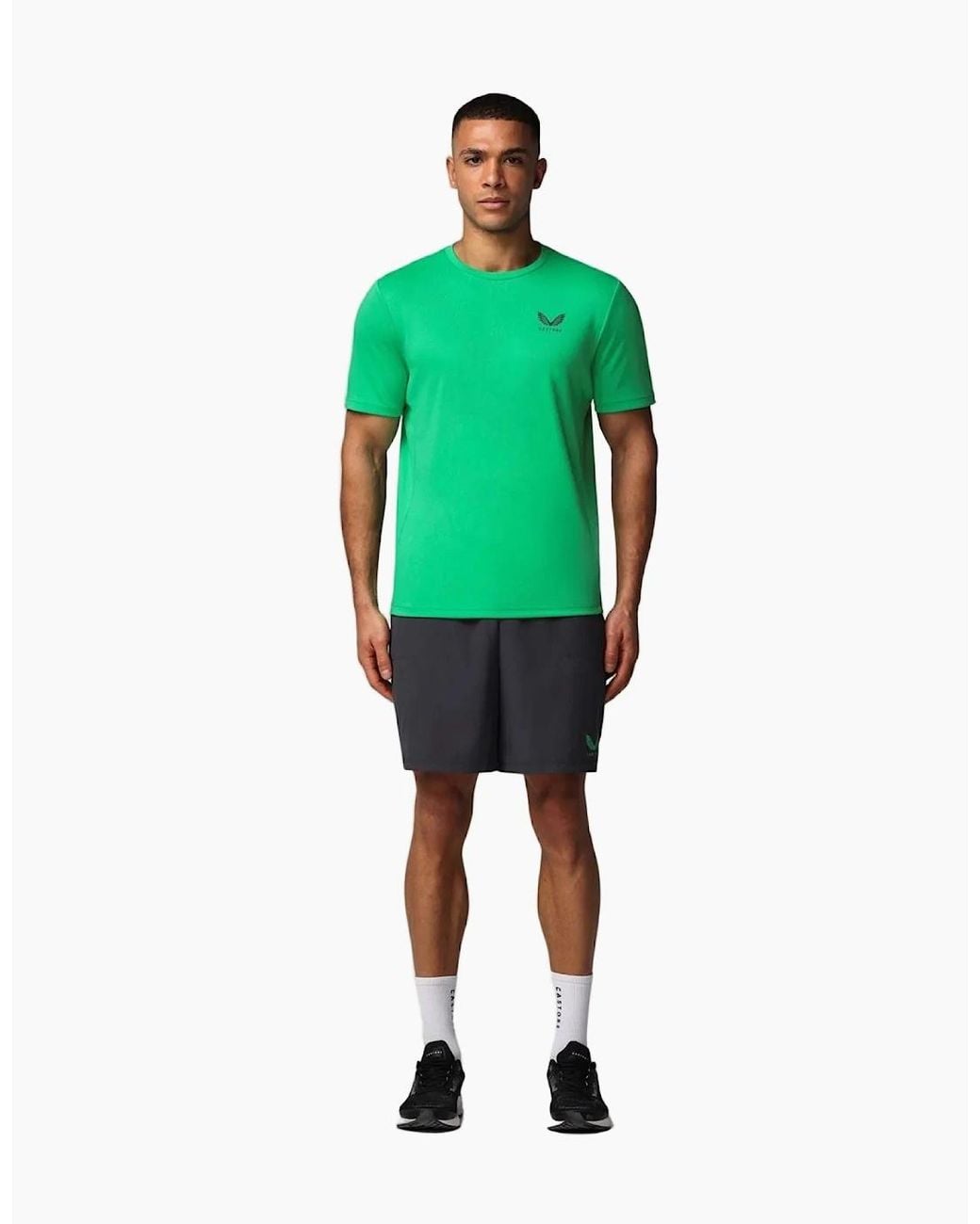Castore Green Short Sleeve Polyester Activewear T-Shirts for men