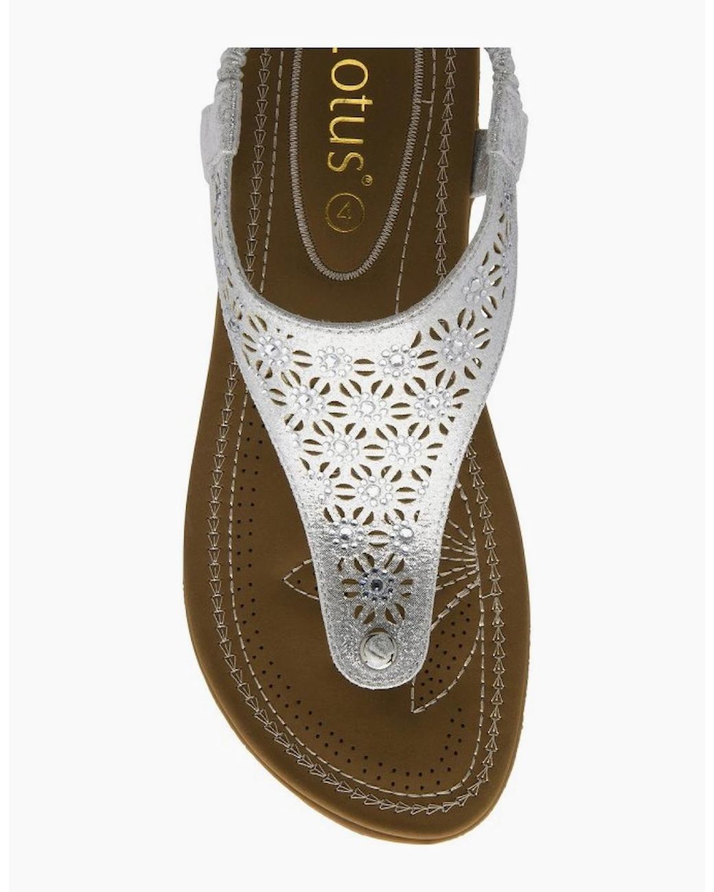 Lotus White Vena Sandals
