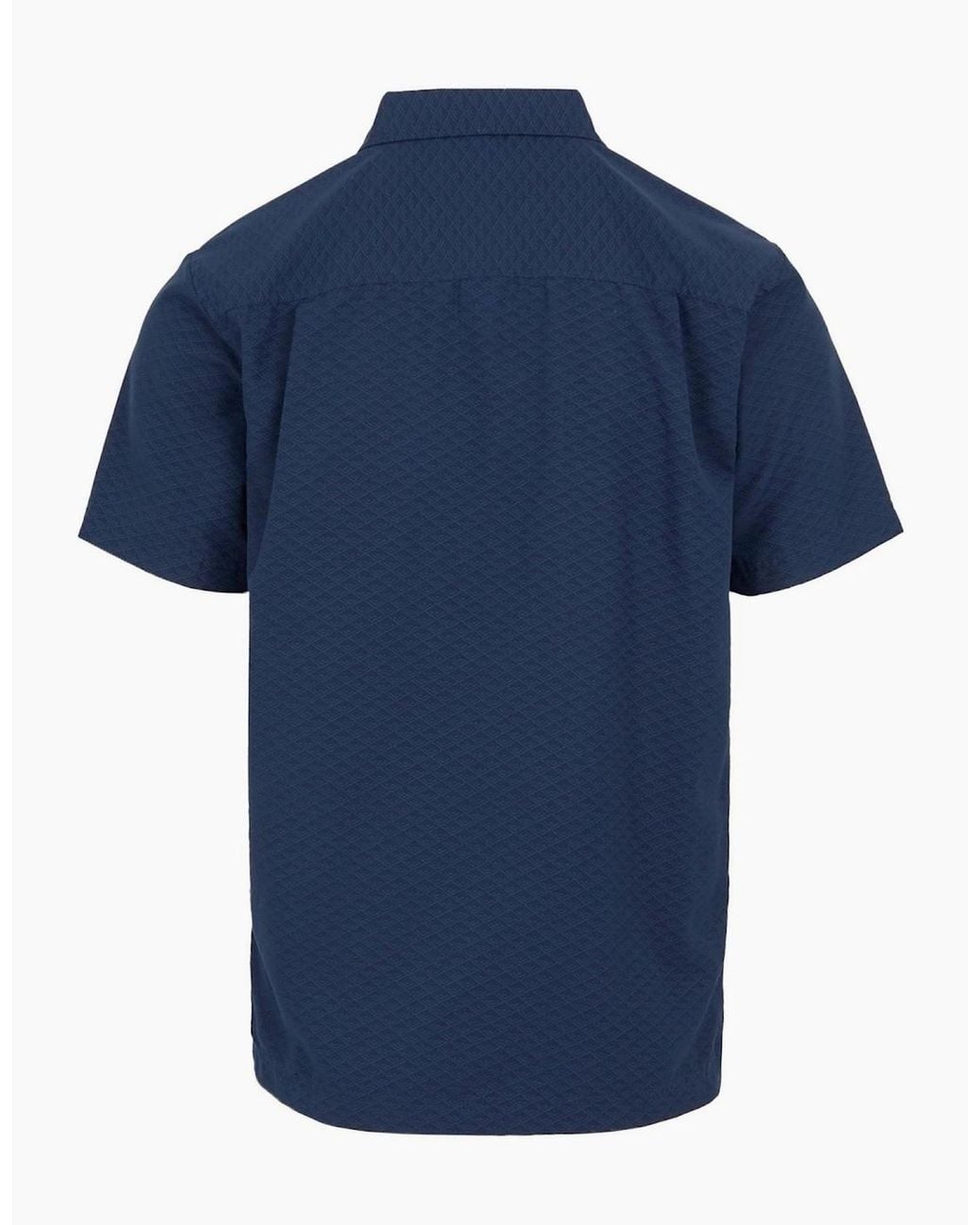 Regatta Blue Regular Fit Collared Neck Short Sleeve Shirt With Chest Pocket for men