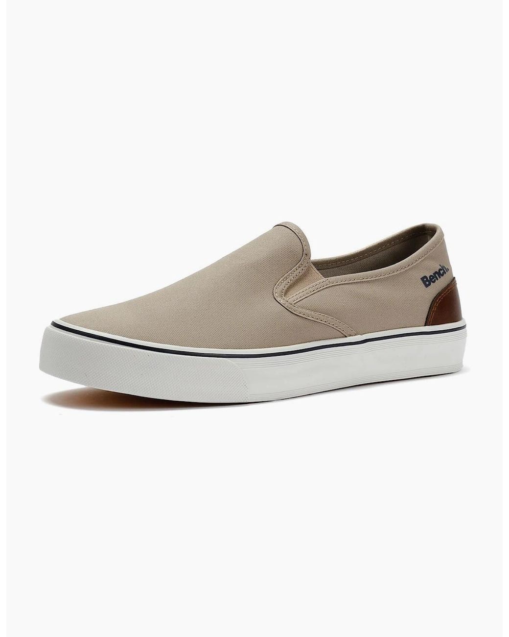 Bench Gray Dalton Canvas Slip On Sand Trainers for men