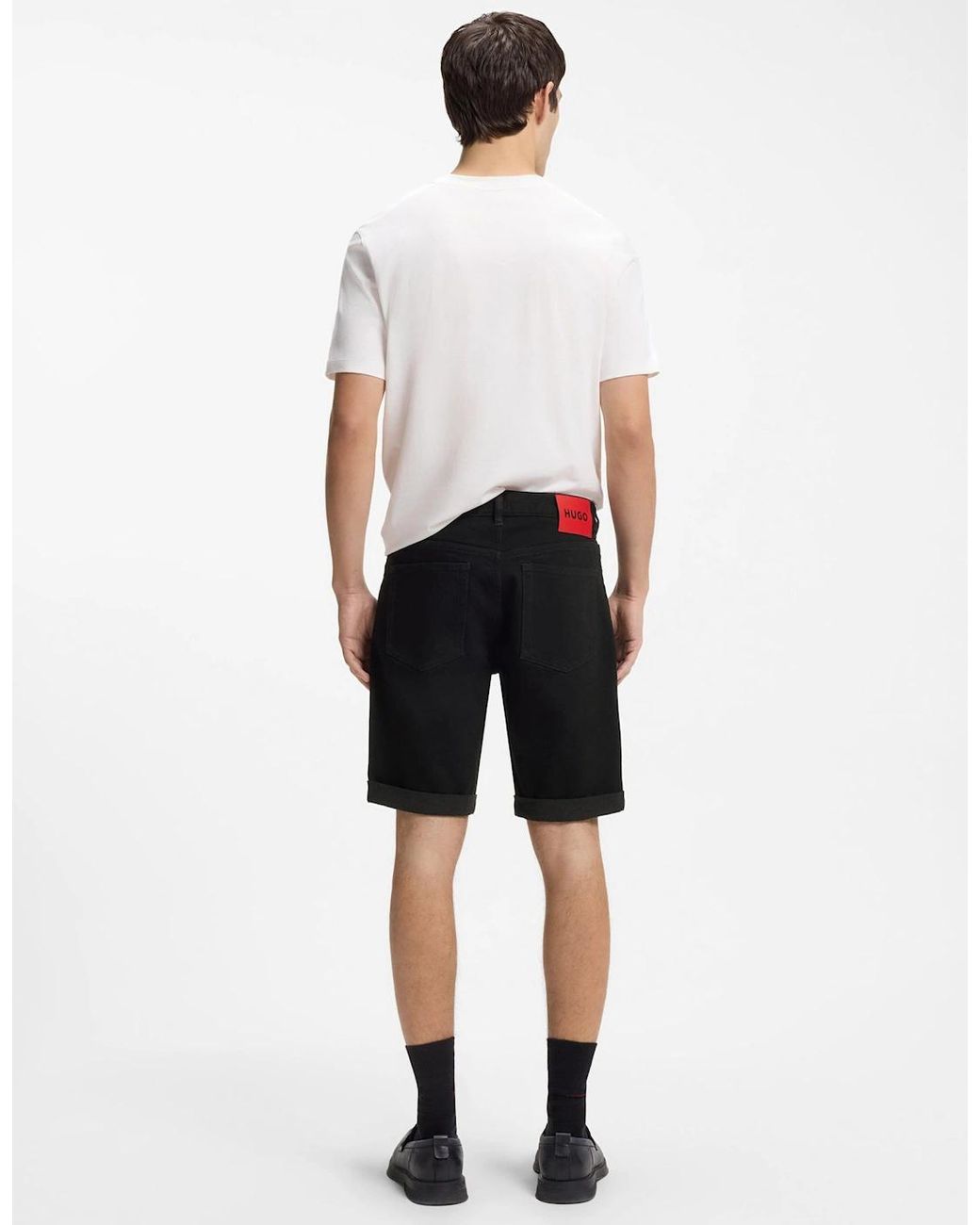 Boss Black Hugo 634 Tapered Fit Denim Shorts for men