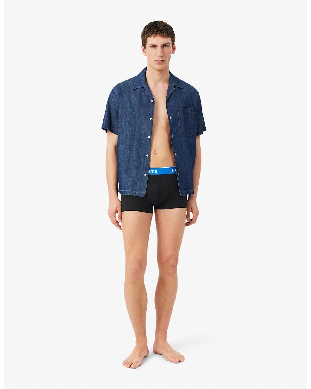 Lacoste Blue 3-Pack Trunks for men