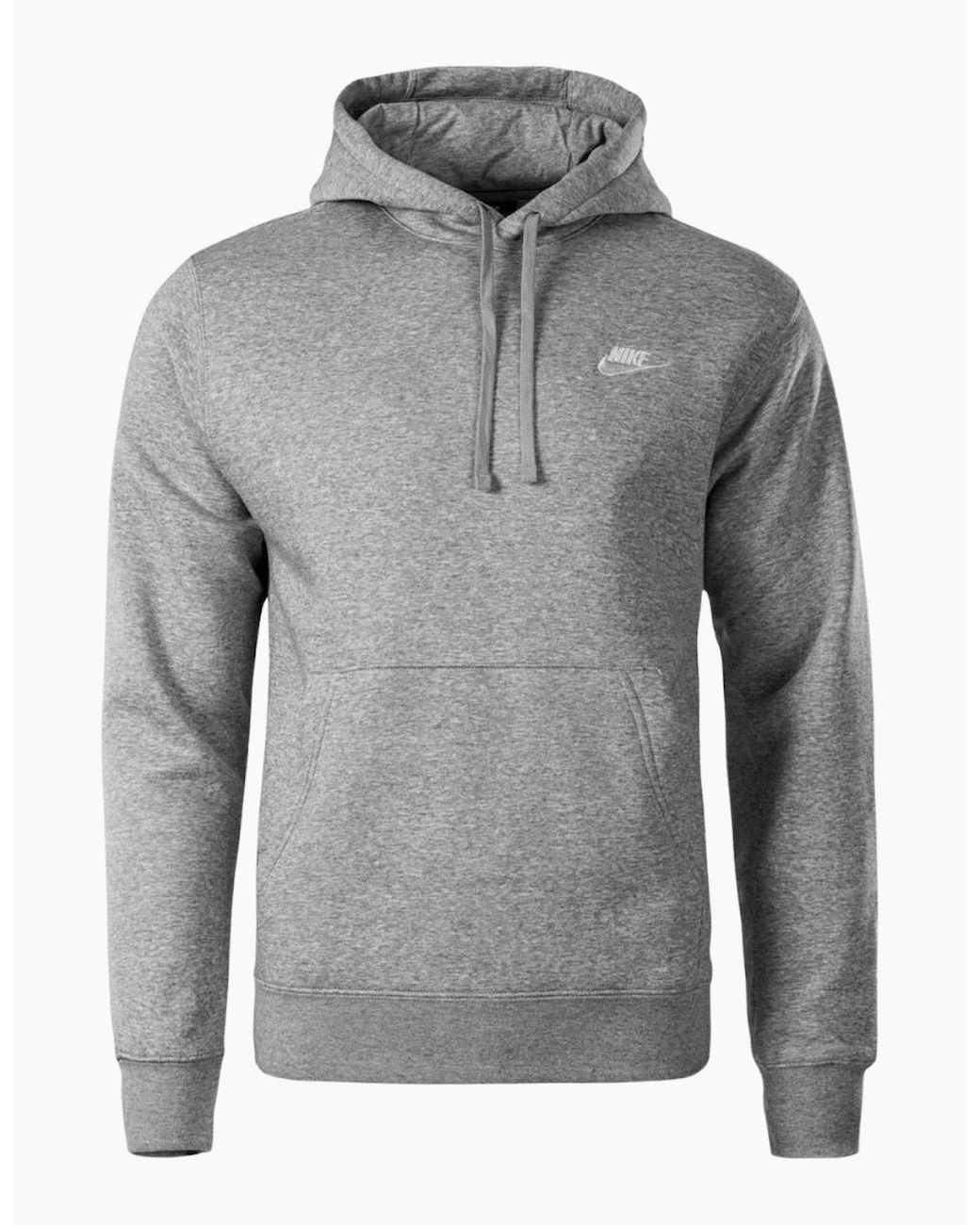 Nike Gray Sportswear Club Fleece Hoodie for men