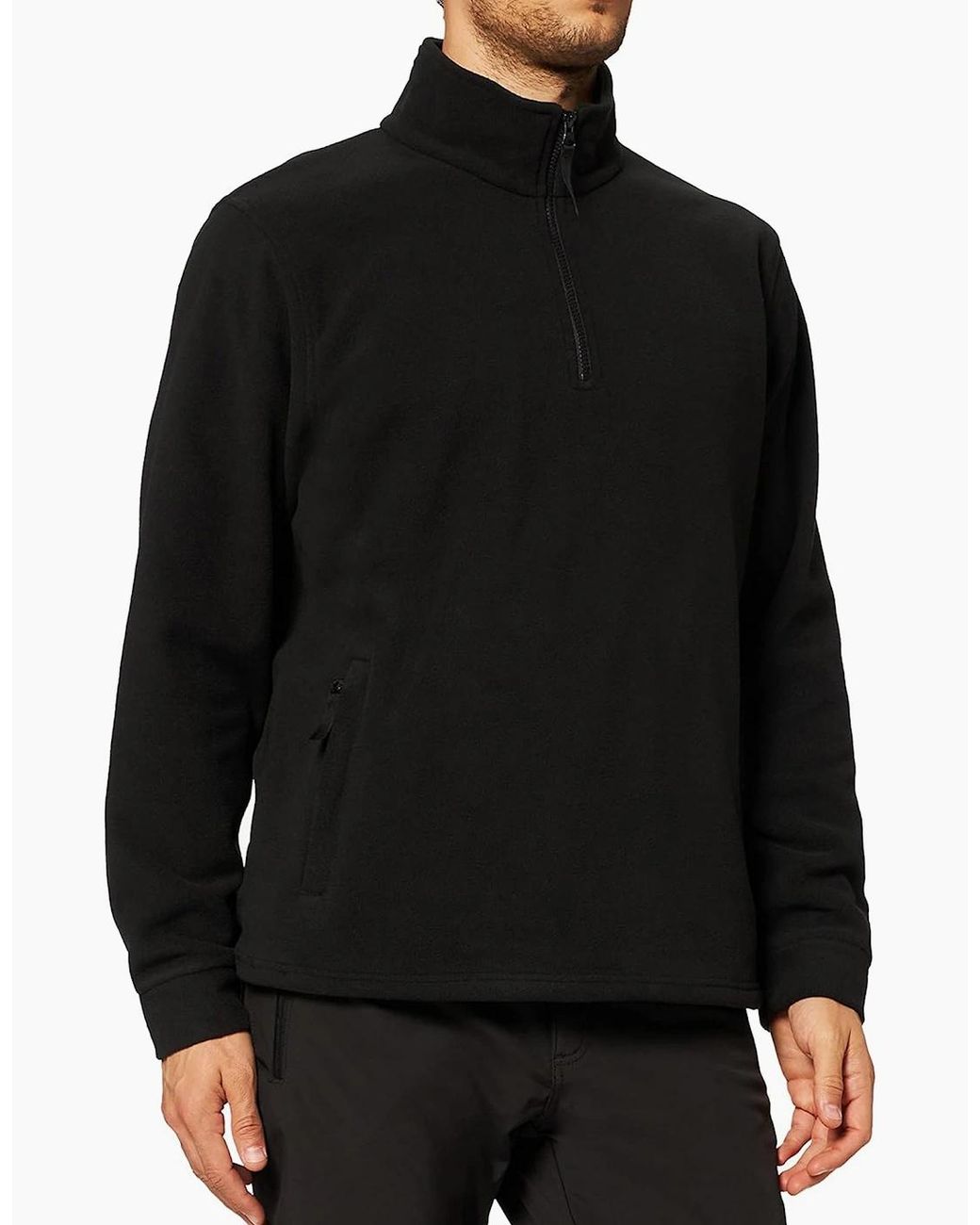 Regatta Black Thor Overhead Half Zip Anti-Pill Fleece Top (170 Gsm) for men