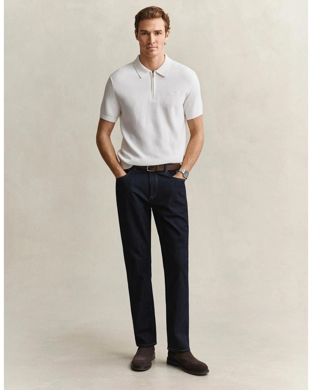 Gant Blue Classic Regular Fit Jeans for men