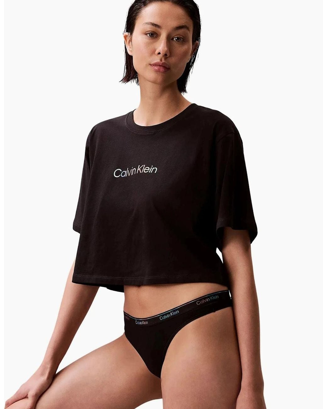 Calvin Klein Black 5-Pack Icon Logo Thongs, With Pride Waistband