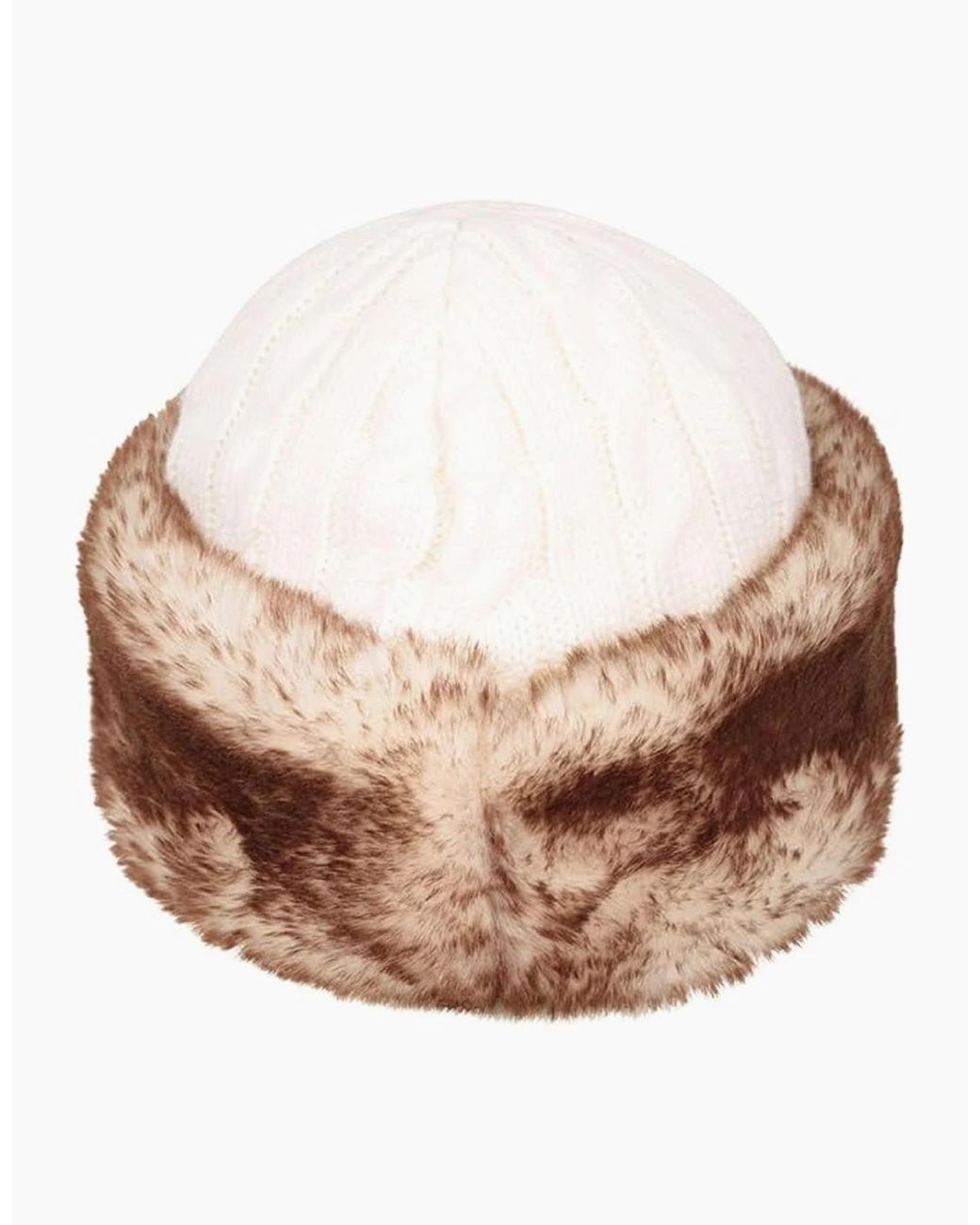 Mountain Warehouse White Ladies Faux Fur Winter Hat