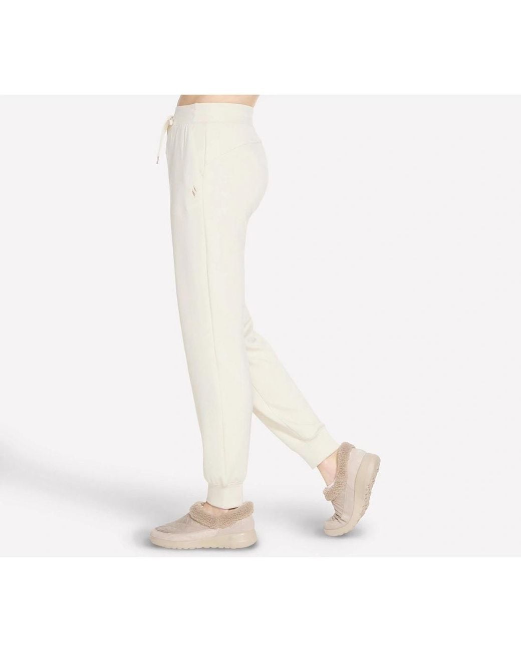 Skechers White Cozy Luxe Jogger Off Joggers