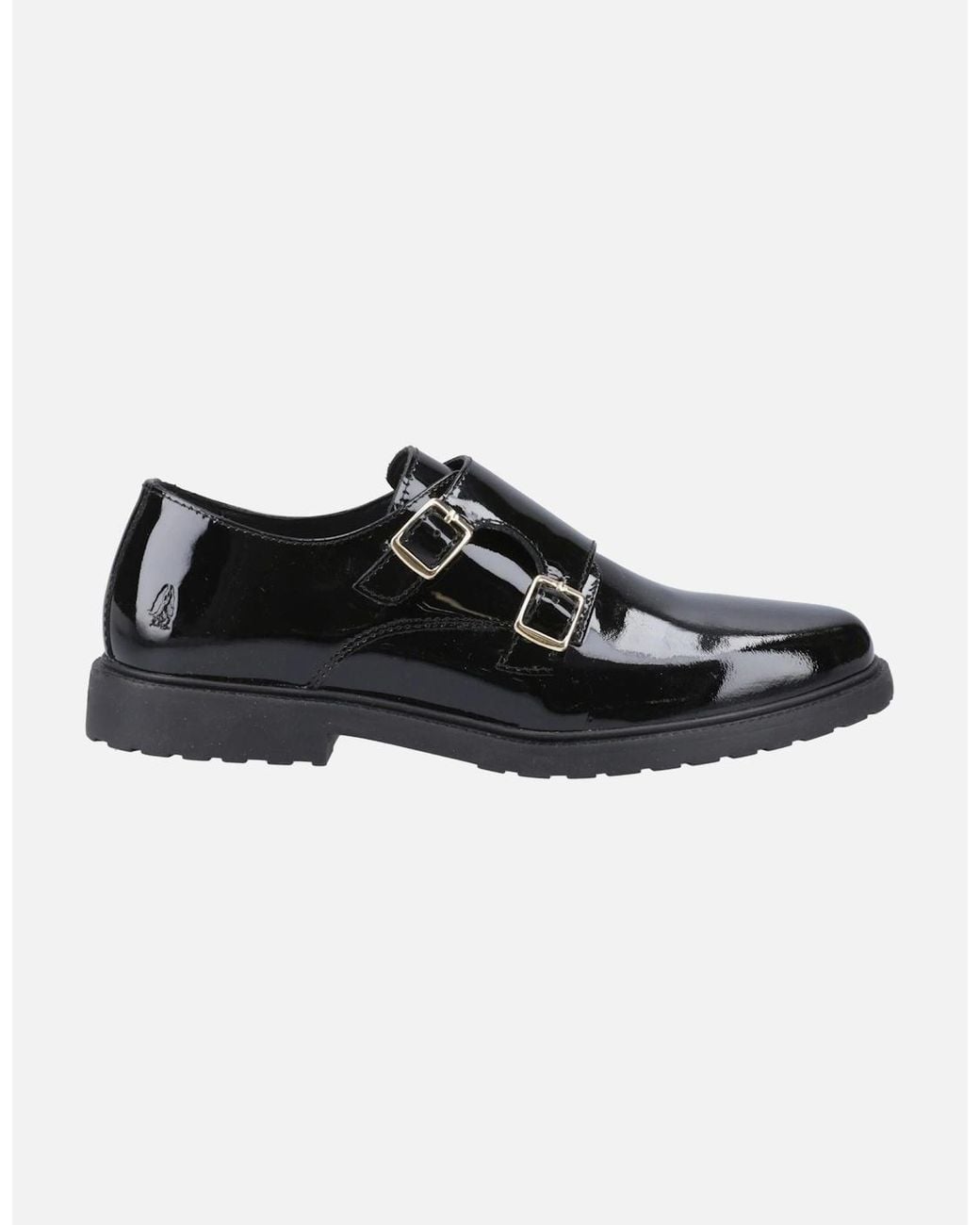 Hush Puppies Black Verity Leather Patent Shoes