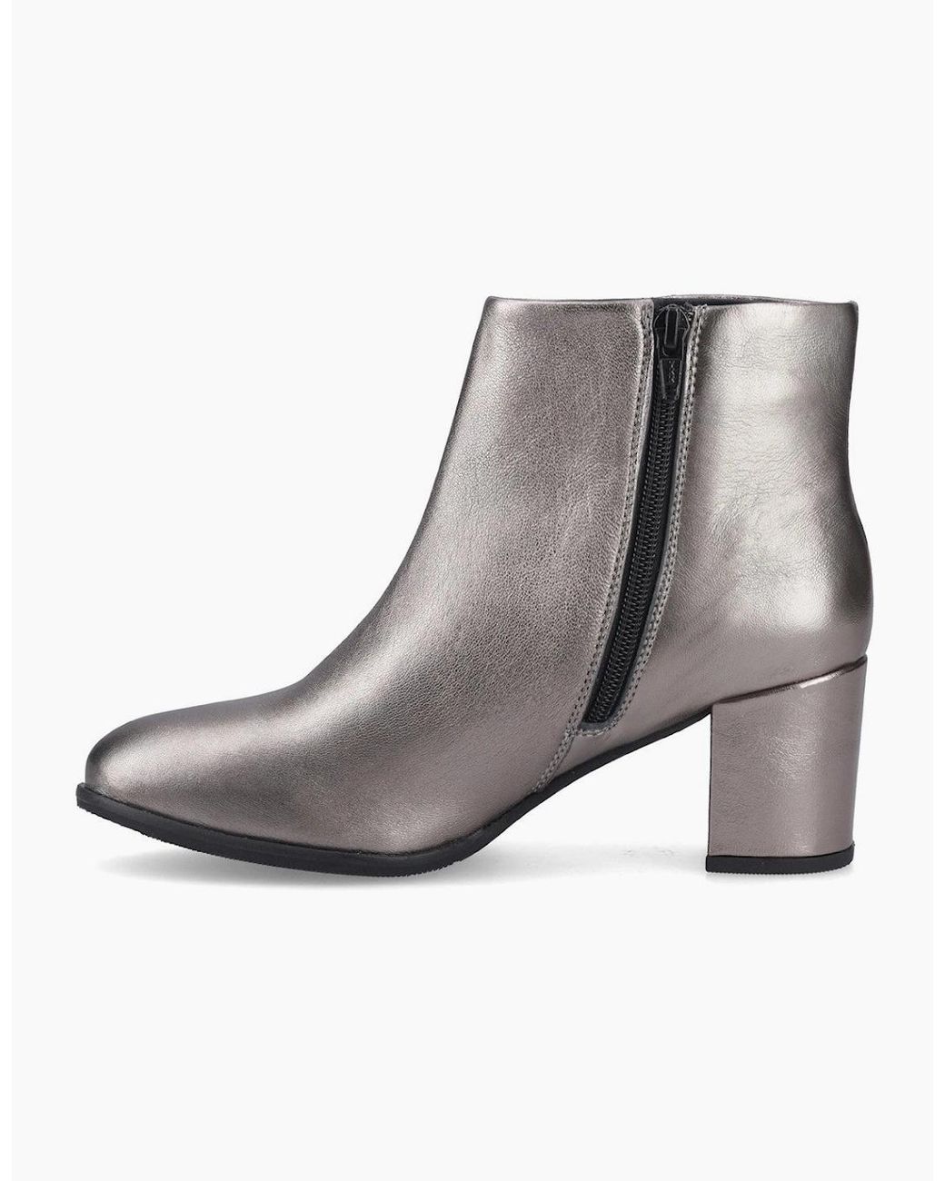 Hush Puppies Brown Claridy Boot Ankle Boots Metallic