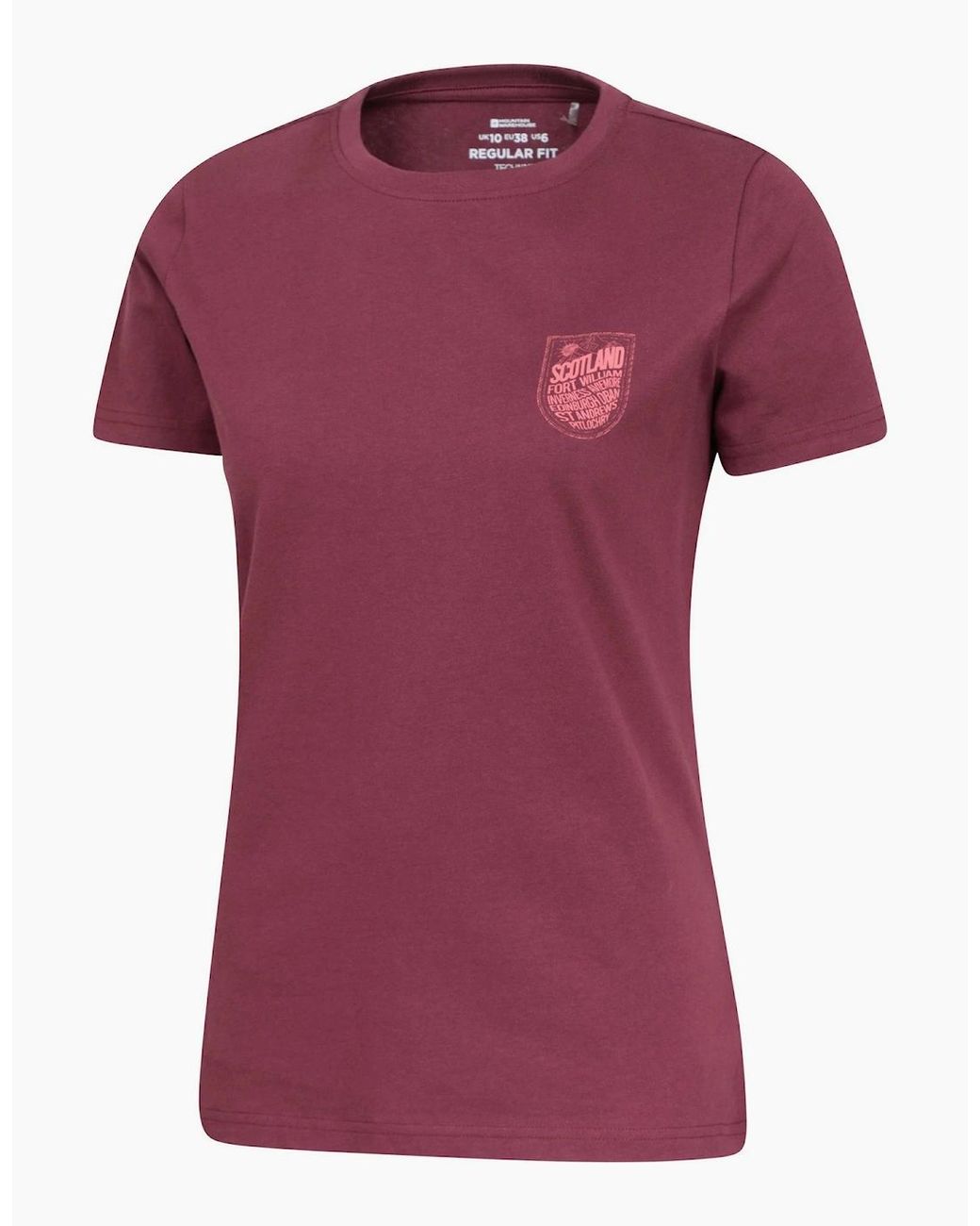 Mountain Warehouse Red Scotland Lightweight T-Shirt