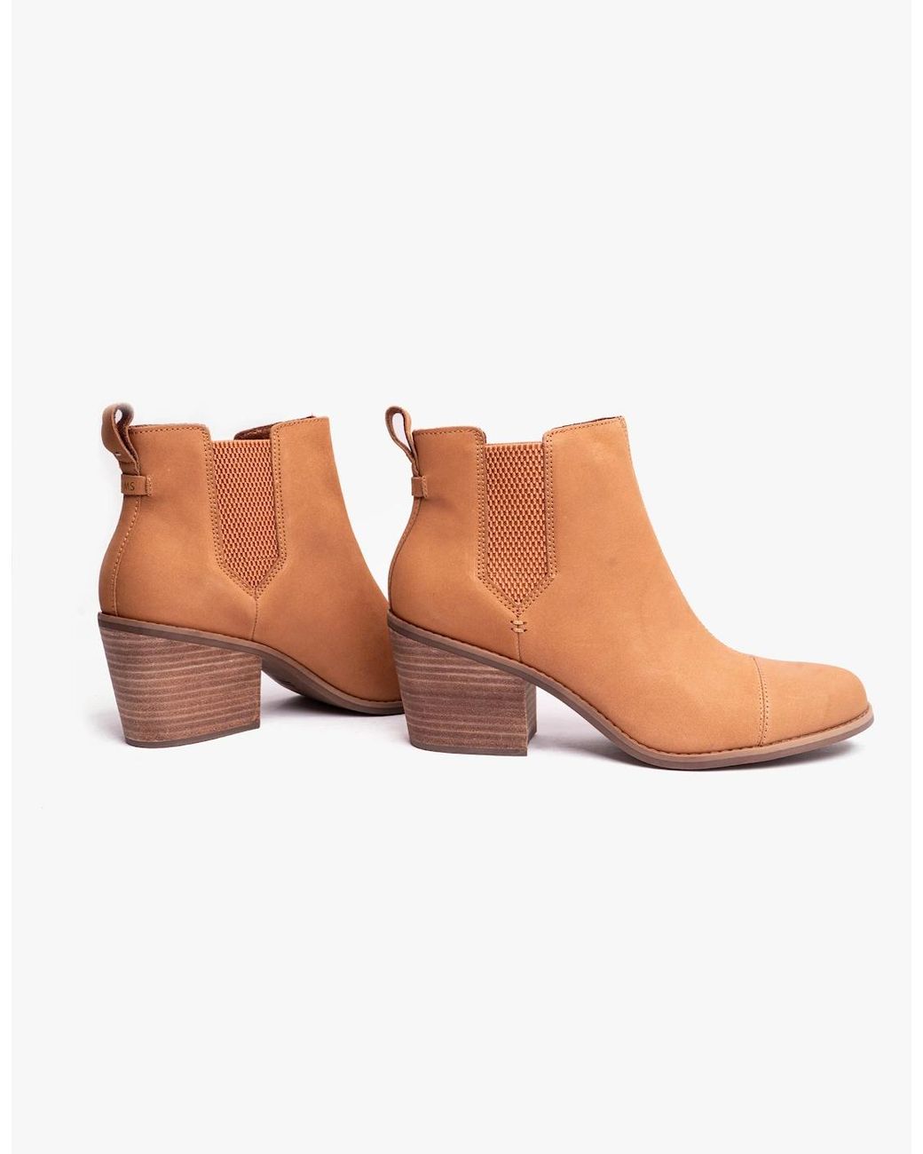 TOMS White Everly Boots Tan