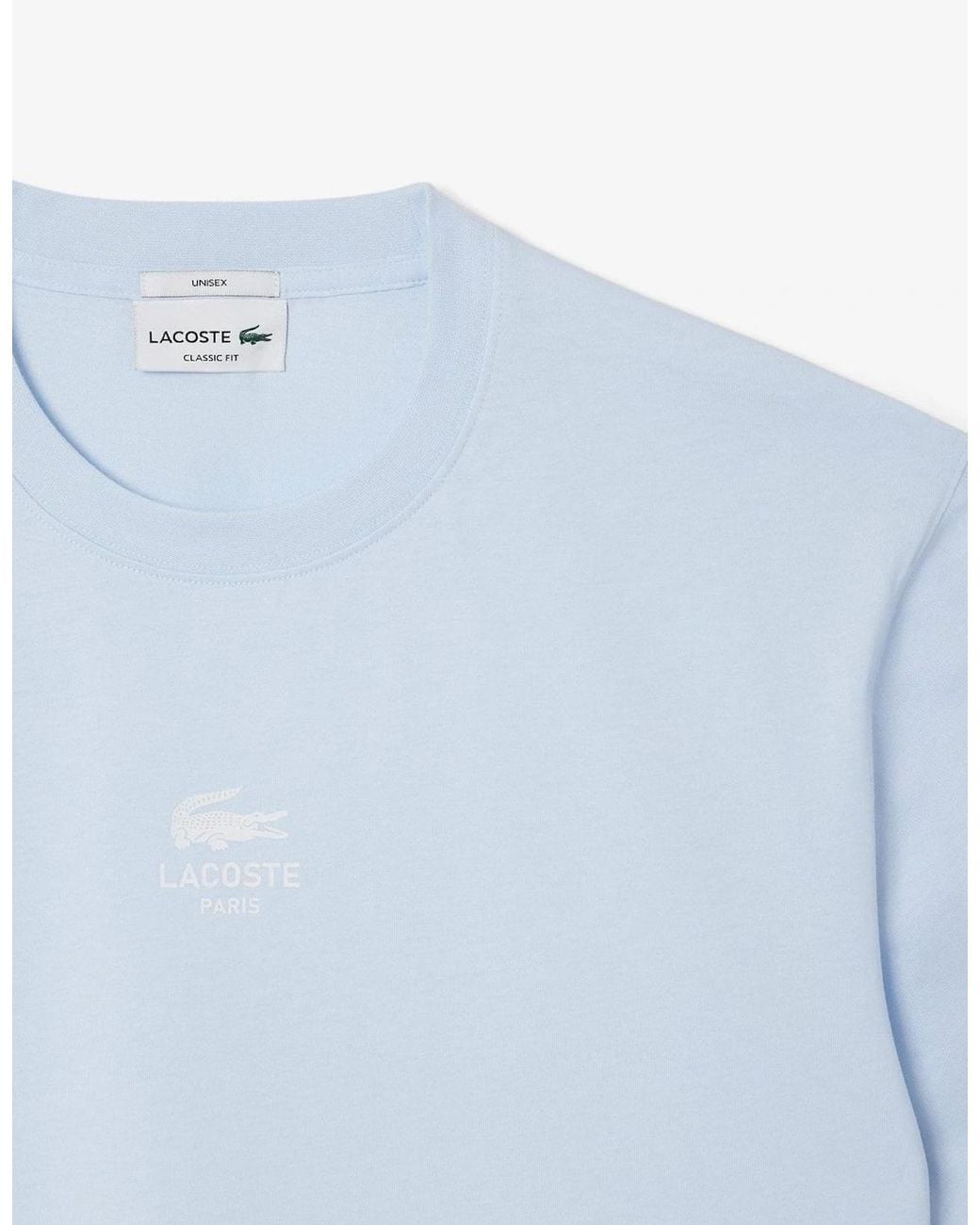 Lacoste Blue Print Cotton T Shirt for men