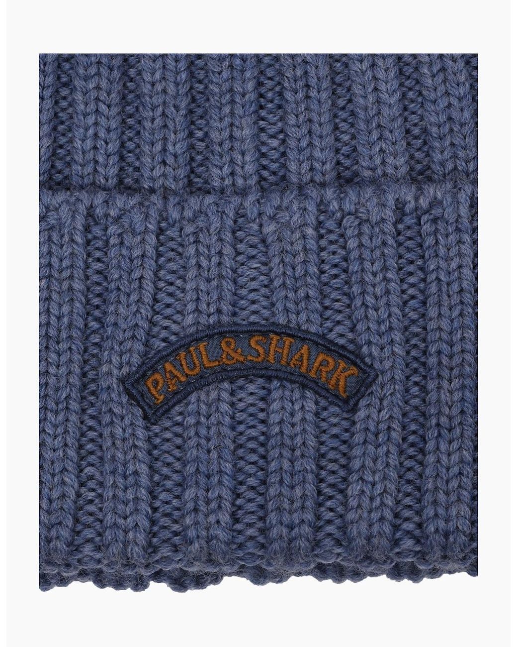 Paul & Shark Blue Paul And Shark Beanie for men