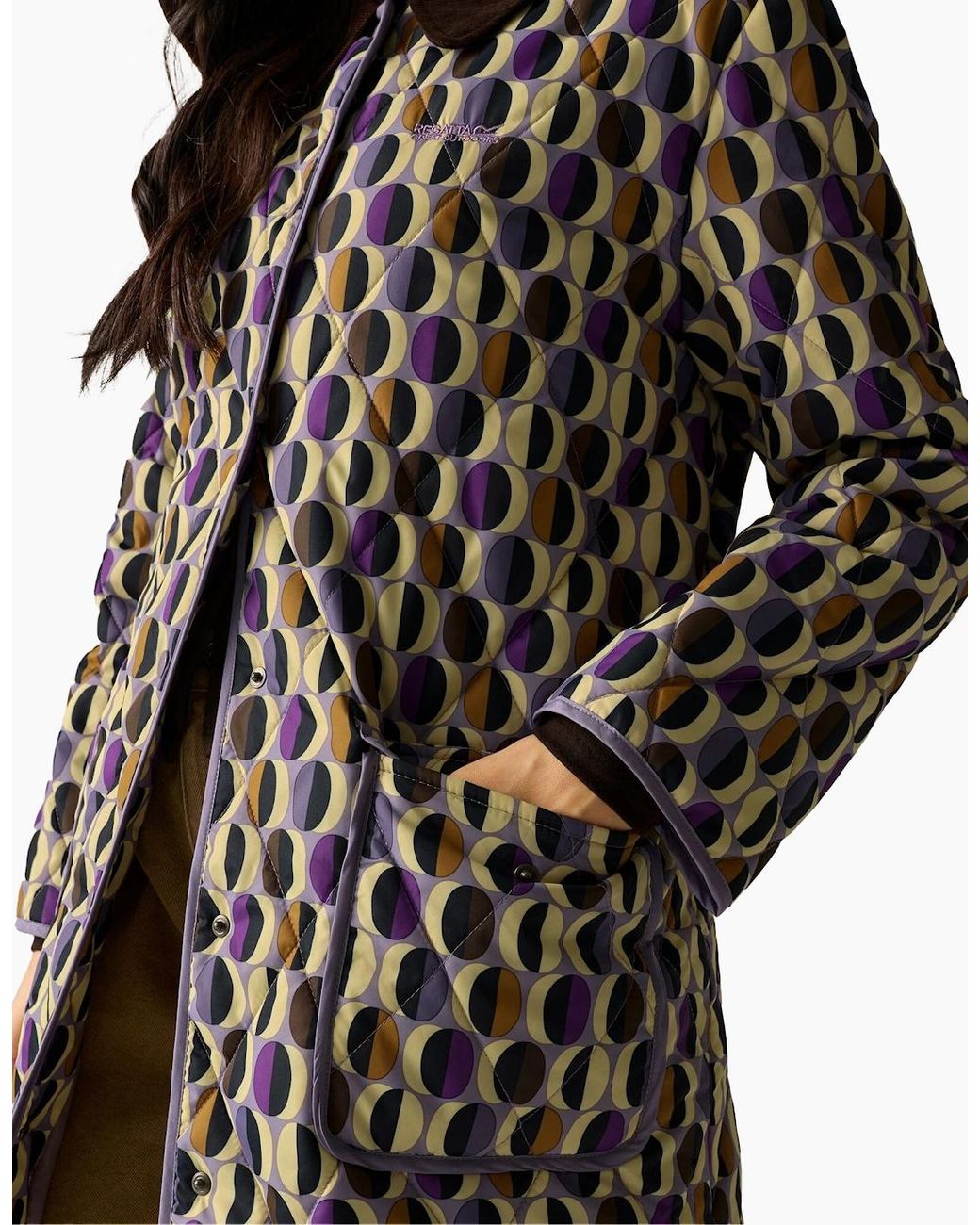 Regatta Black Ladies Orla Kiely Oval Quilted Jacket