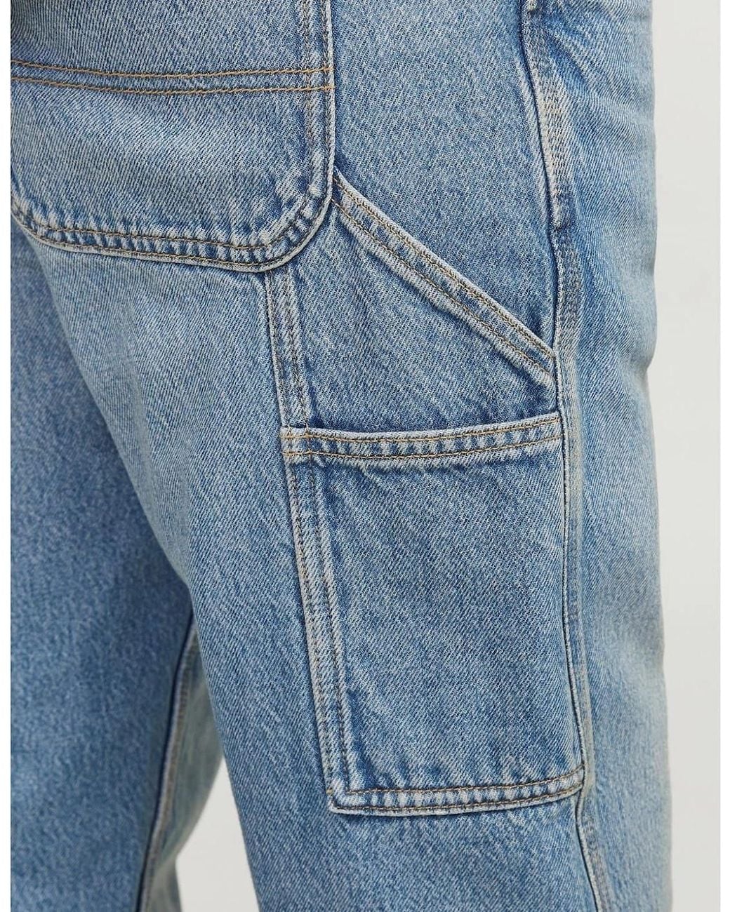 Jack & Jones Blue Eddie Carpenter Relaxed Fit Jeans for men