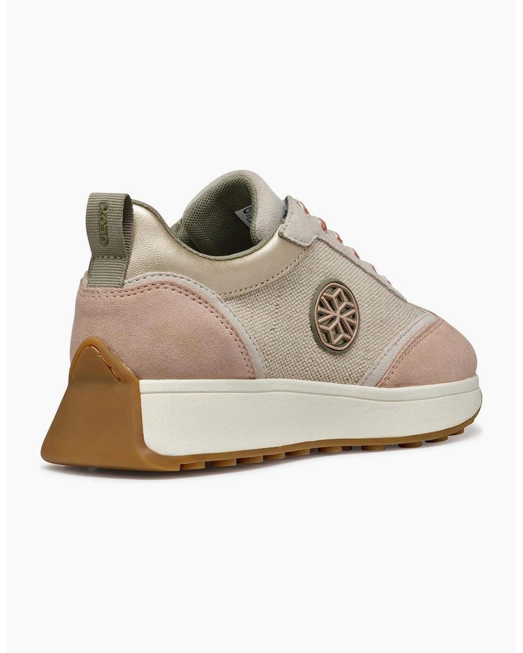 Geox Natural Amabel Trainers Light Sand/Light Taupe