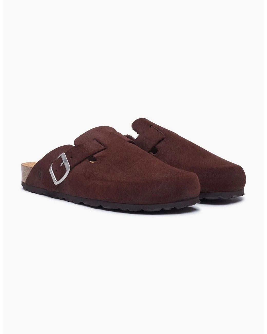 Hush Puppies Red Bailey Suede Chocolate Mules