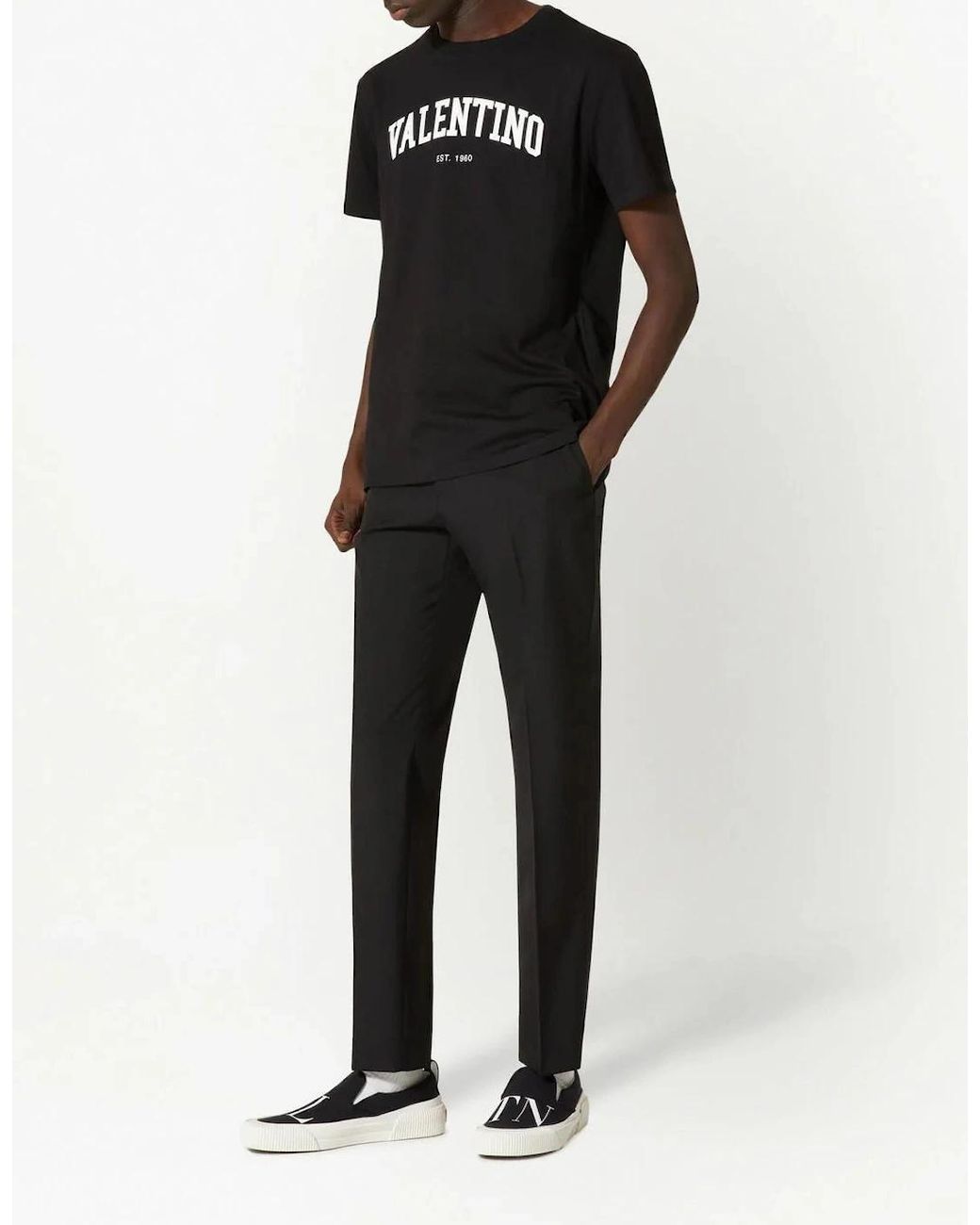 Valentino Black Logo T-Shirt for men