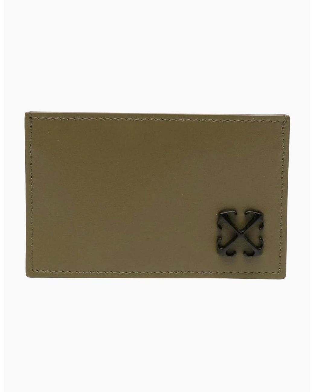 Off-White c/o Virgil Abloh Green Jitney Simple Card Case Military Accessories for men