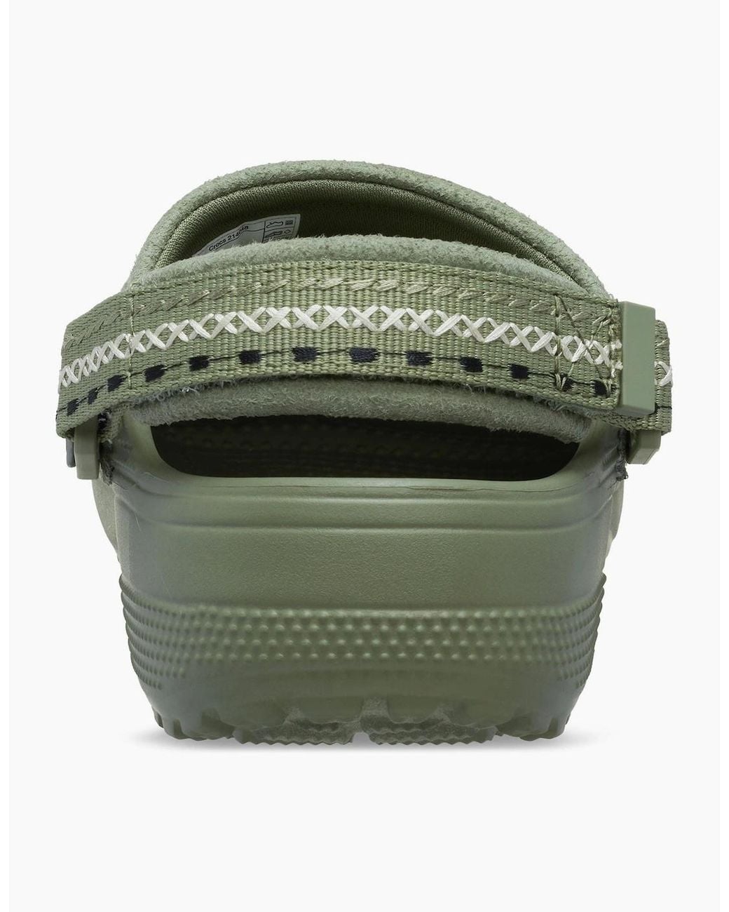 CROCSTM Green Classic Crafted Stitch Textile Blend Cargo Clogs