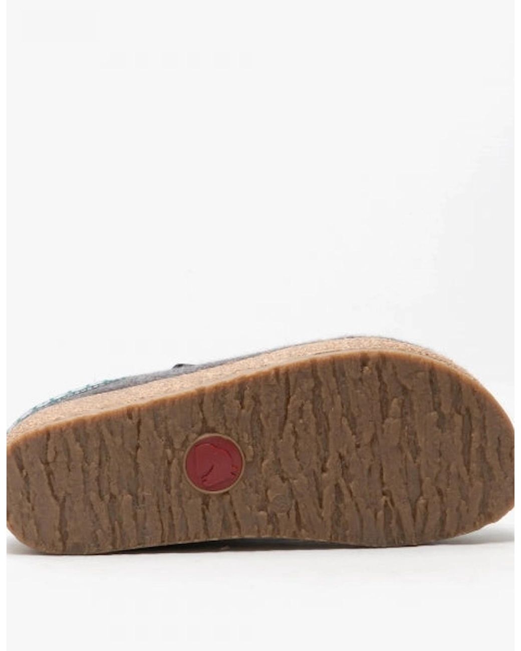 Haflinger Brown Franzl Wool Clogs Anthracite