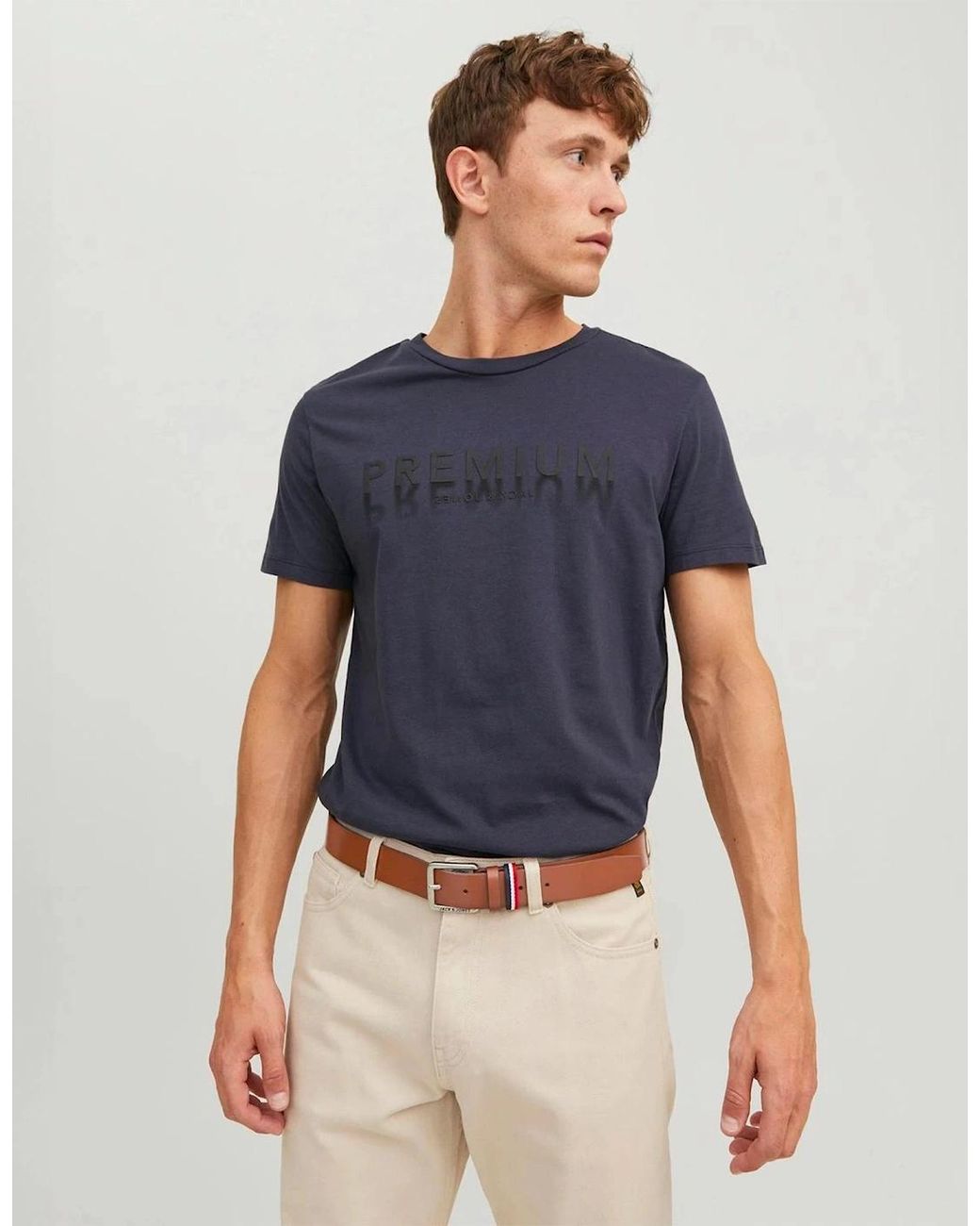 Jack & Jones Brown Espo Belt Cognac for men