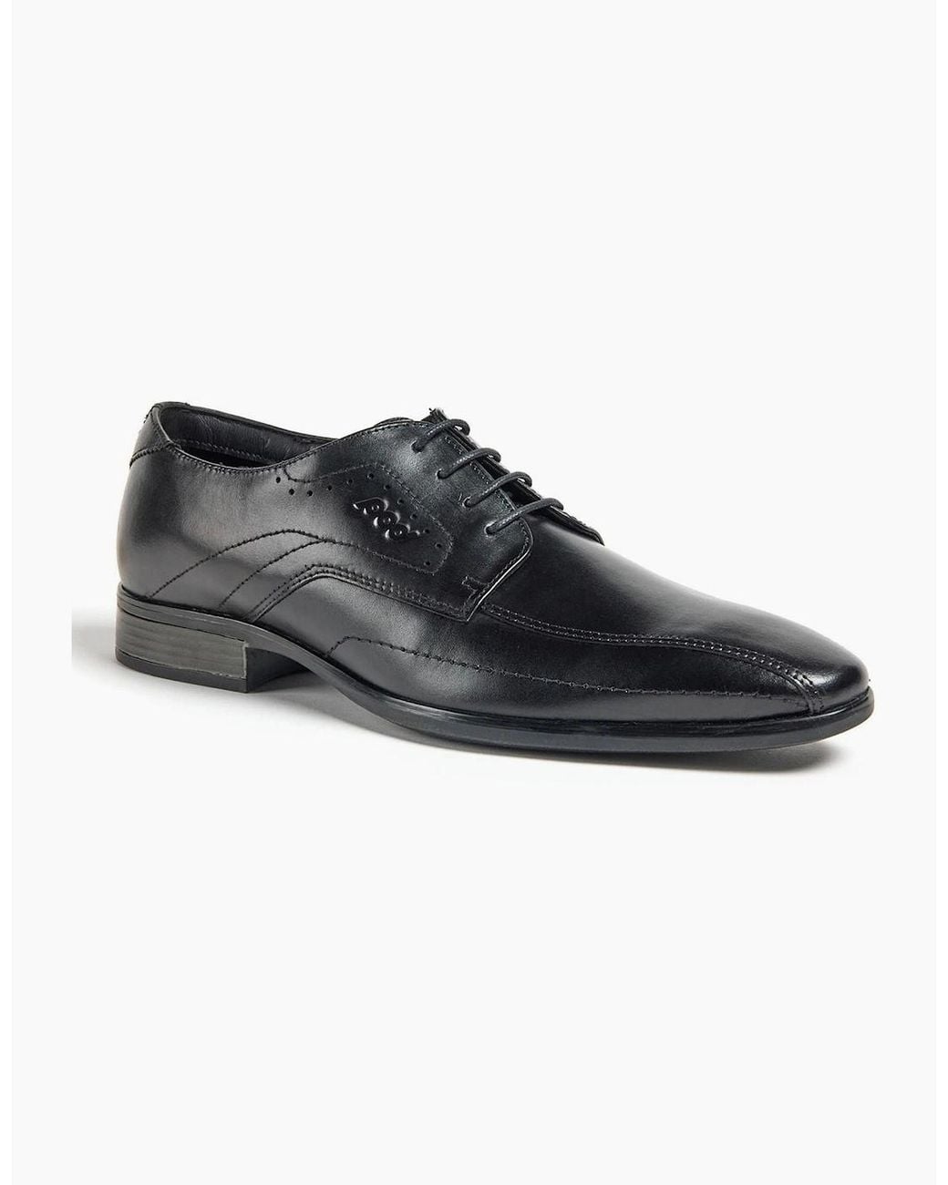 Pod Black Duke Leather Derby Shoes for men