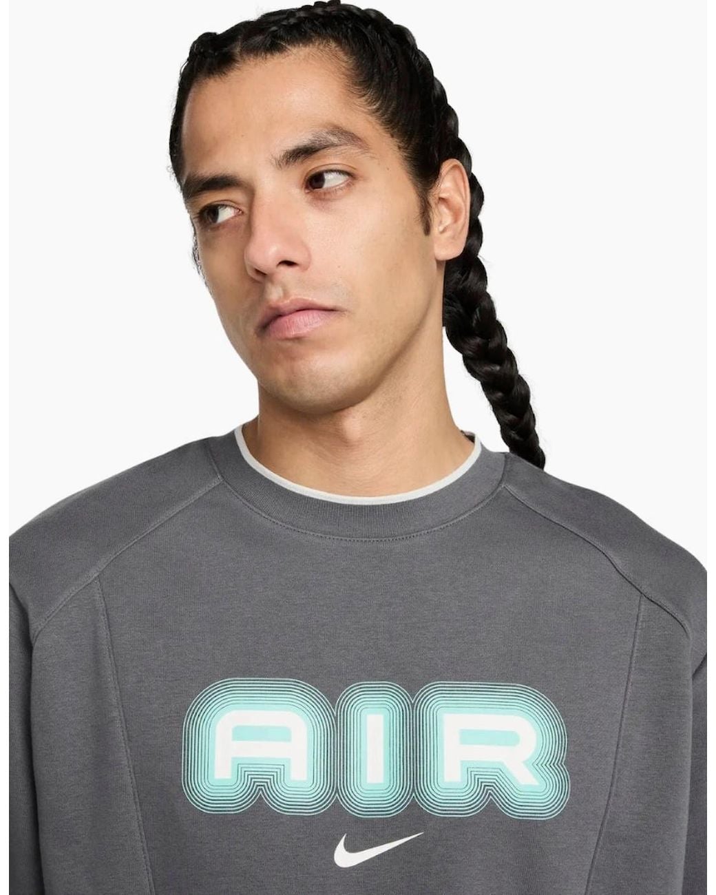 Nike Blue Air Crew Neck Fleece Sweatshirt for men