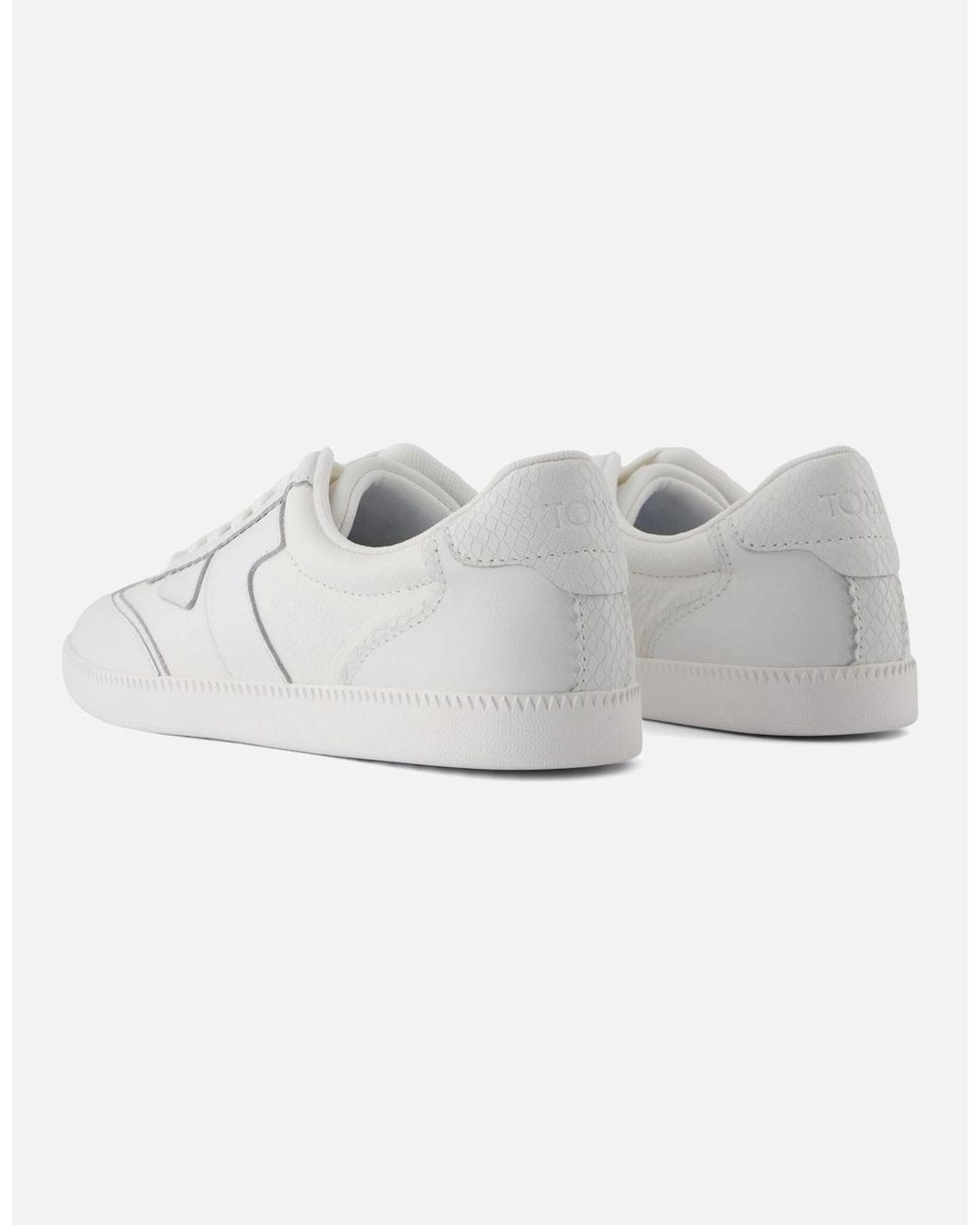TOMS Gray Collins Leather Trainers