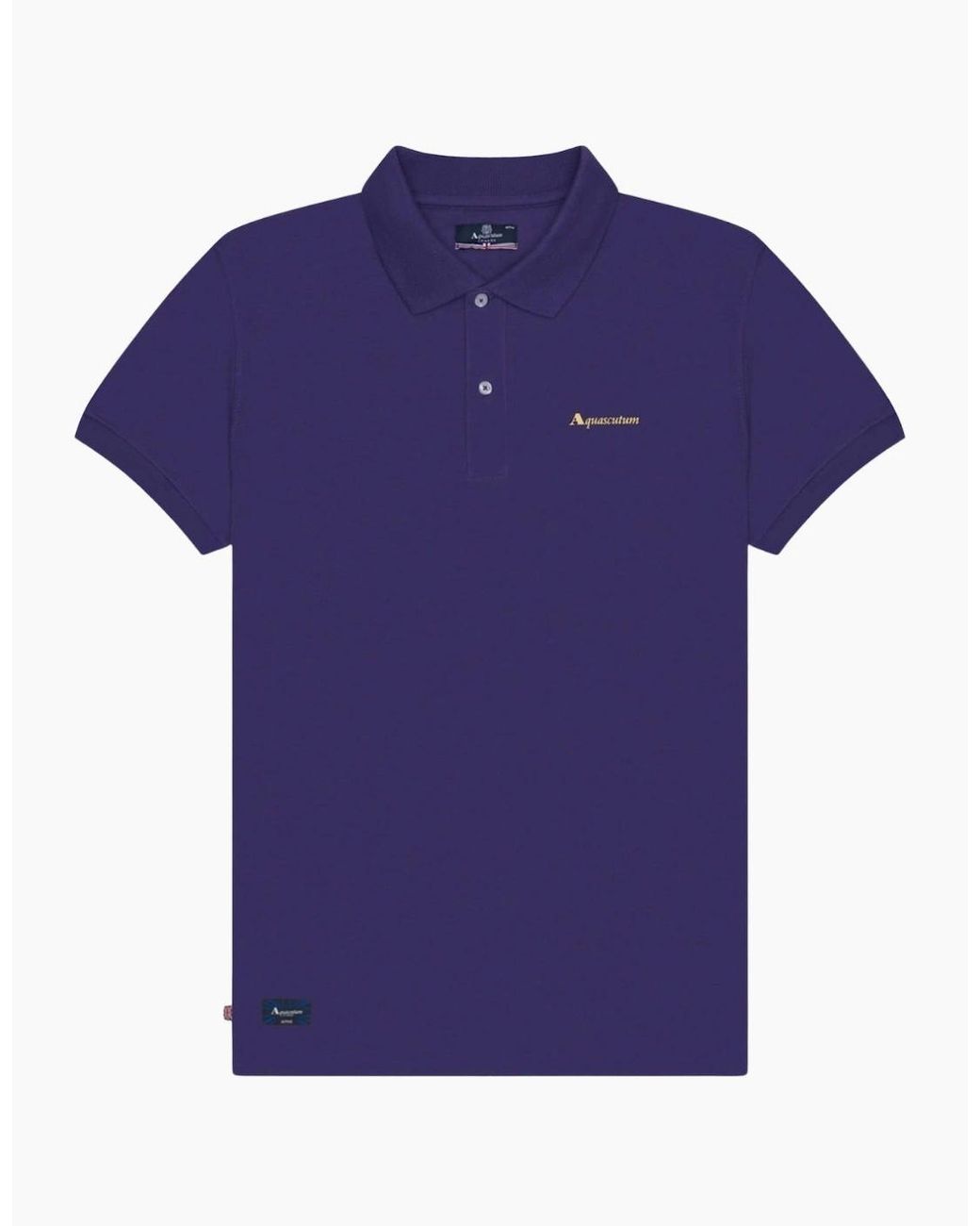 Aquascutum Blue Active Cotton Polo Dry-Fit Polo Shirt for men