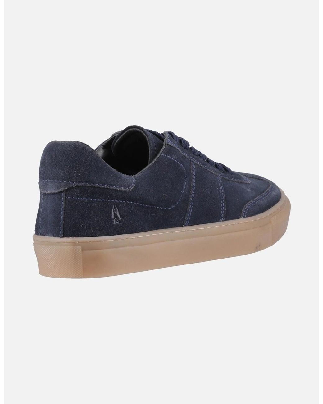 Hush Puppies Blue Riley Suede Suede Trainers for men