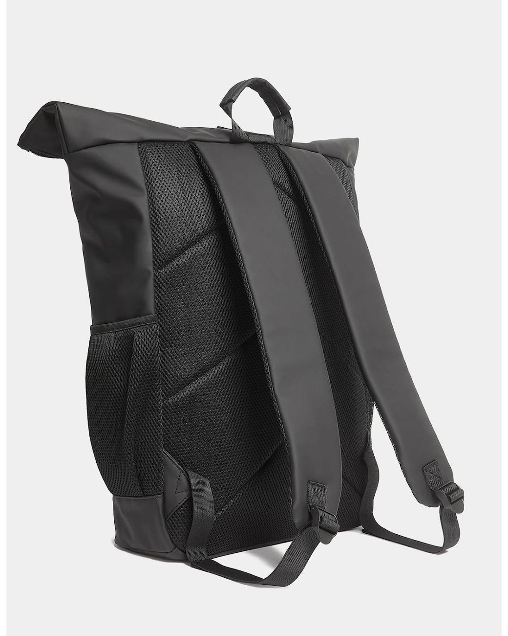 Lyle & Scott Black Water Resistant Rolltop Backpack for men