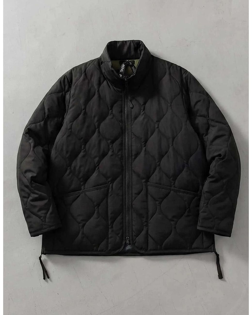 Taion Black Military High Neck Zip Down Jacket