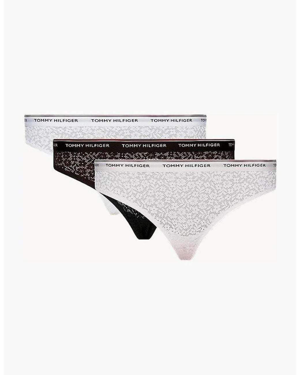 Tommy Hilfiger Gray 3-Pack Premium Essential Lace Bikini Briefs, /Light