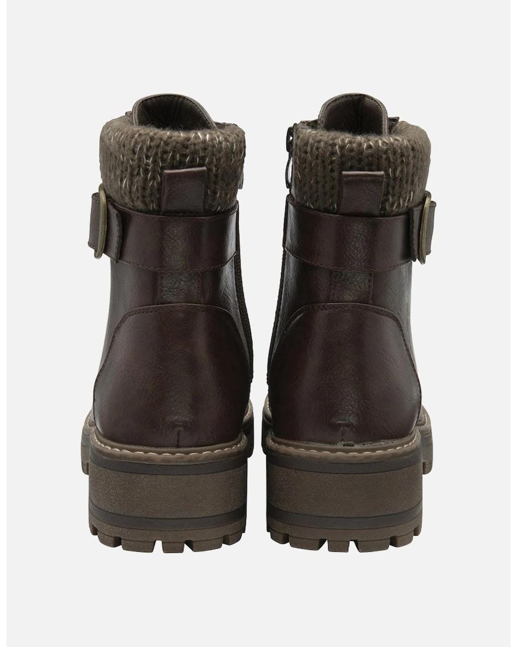 Lotus Brown Gretal Ankle Boots