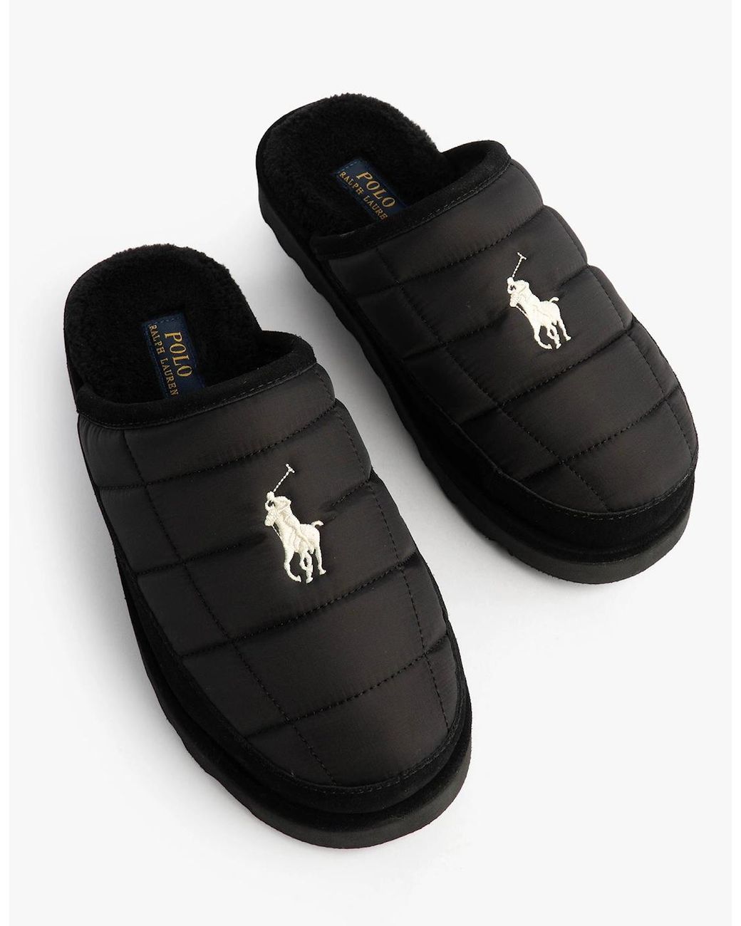 Polo Ralph Lauren Black Read Scff Ii Mule Slippers/Cream for men
