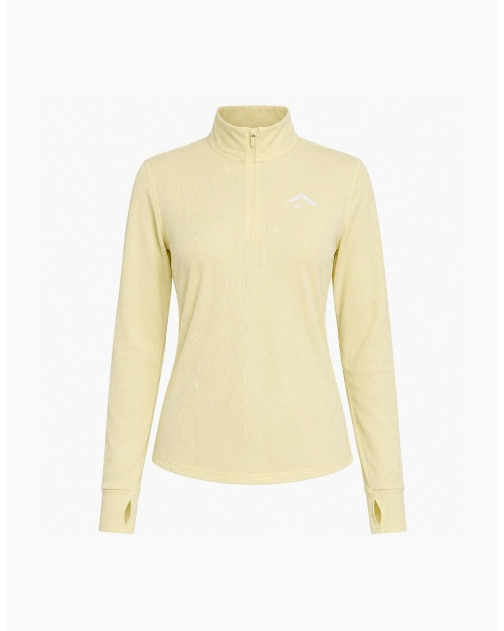 Nike Yellow Dri-Fit Trail Longsleeve 1/2-Zip Top