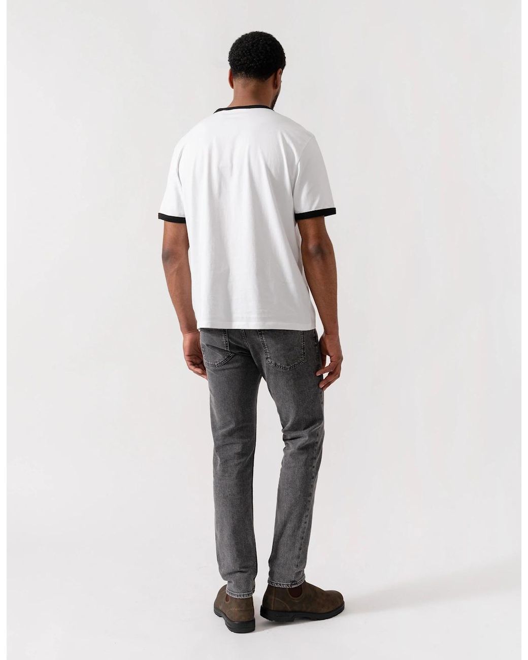 Boss Gray Boss Washed Delaware Jeans for men