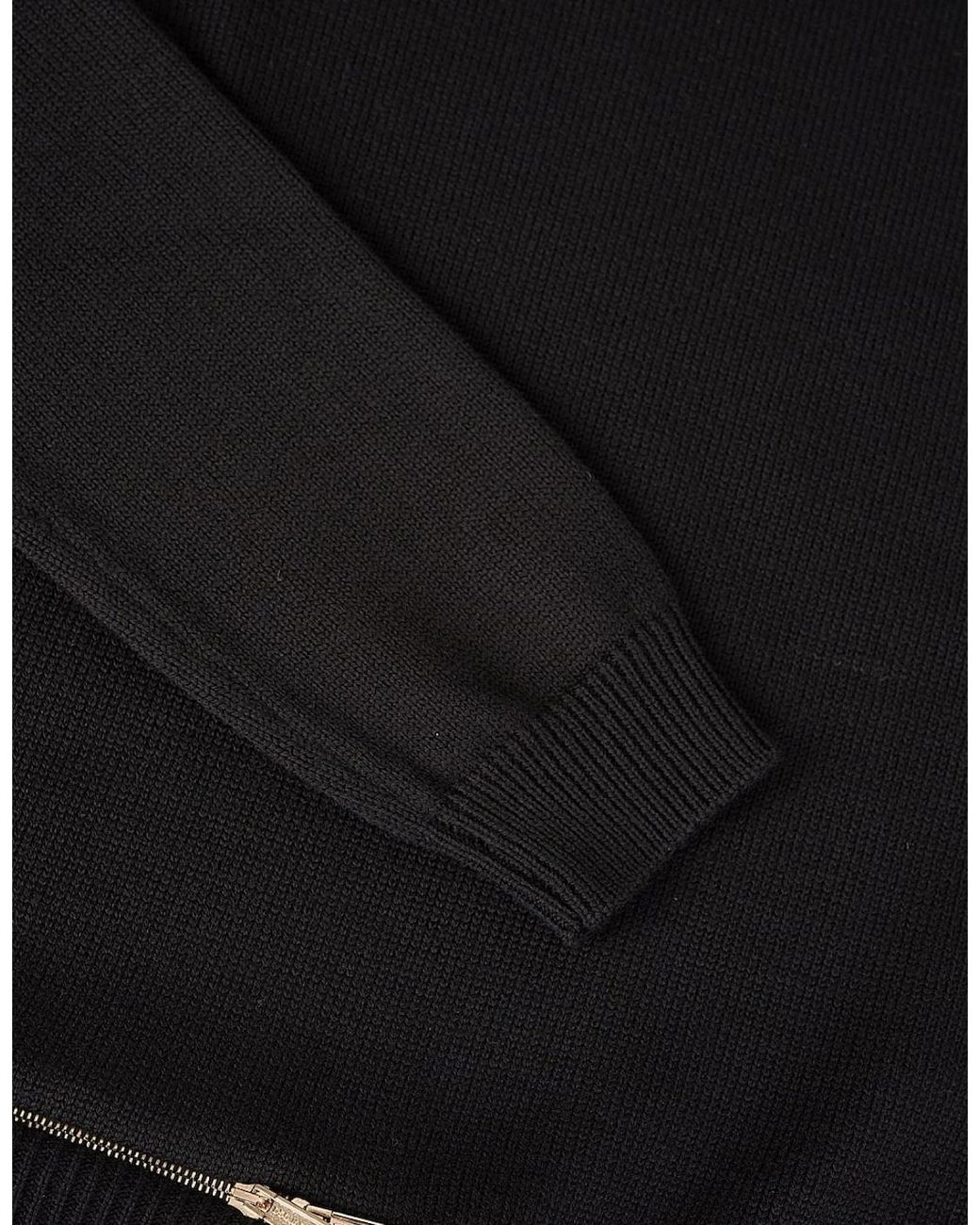 DSquared² Black Dsquared Zip Hem Knitted Jumper