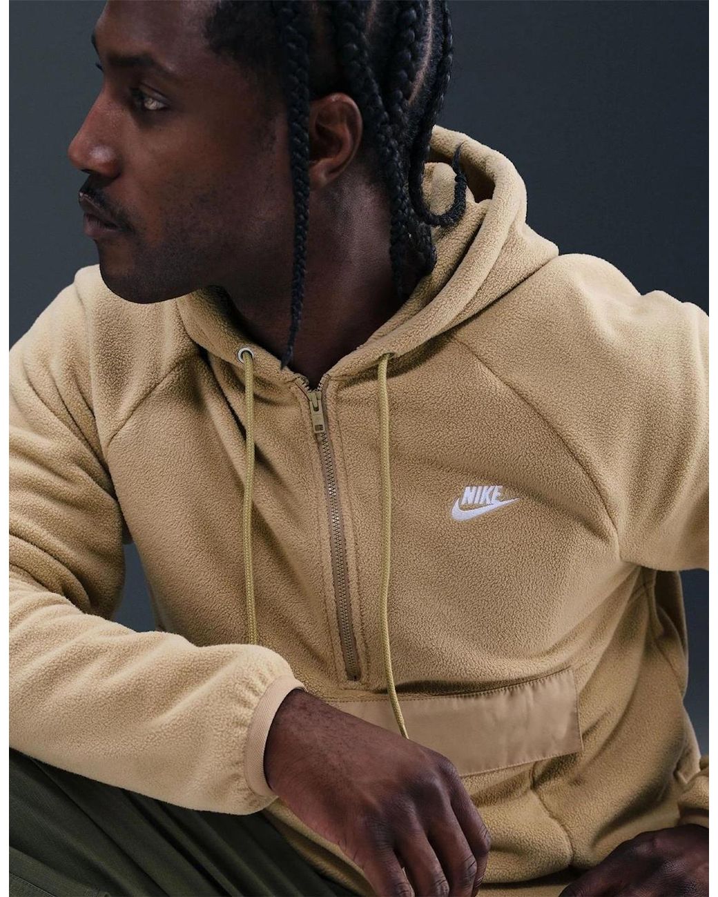 Nike Green Hooded Neck Raglan Sleeve Sweatshirt for men