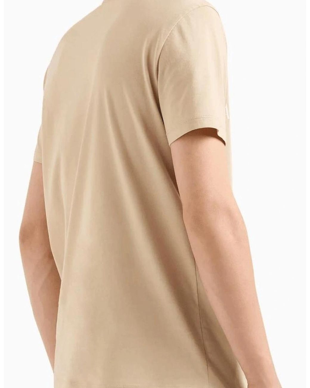 ARMANI EXCHANGE Natural Cotton Milano/New York Logo T-Shirt for men