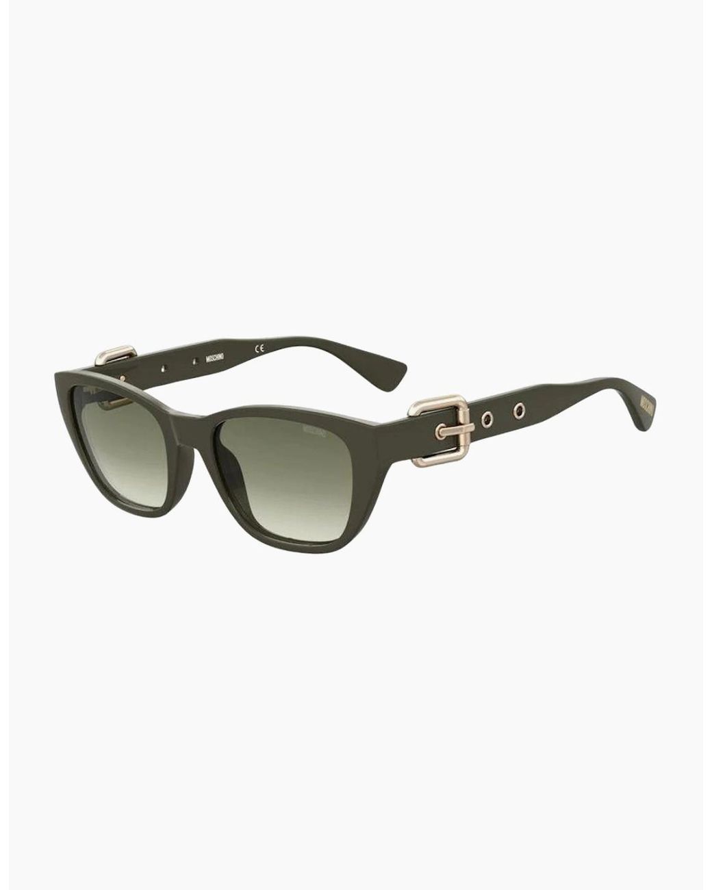Moschino Multicolor Buckle Arms Matte Dark Sunglasses