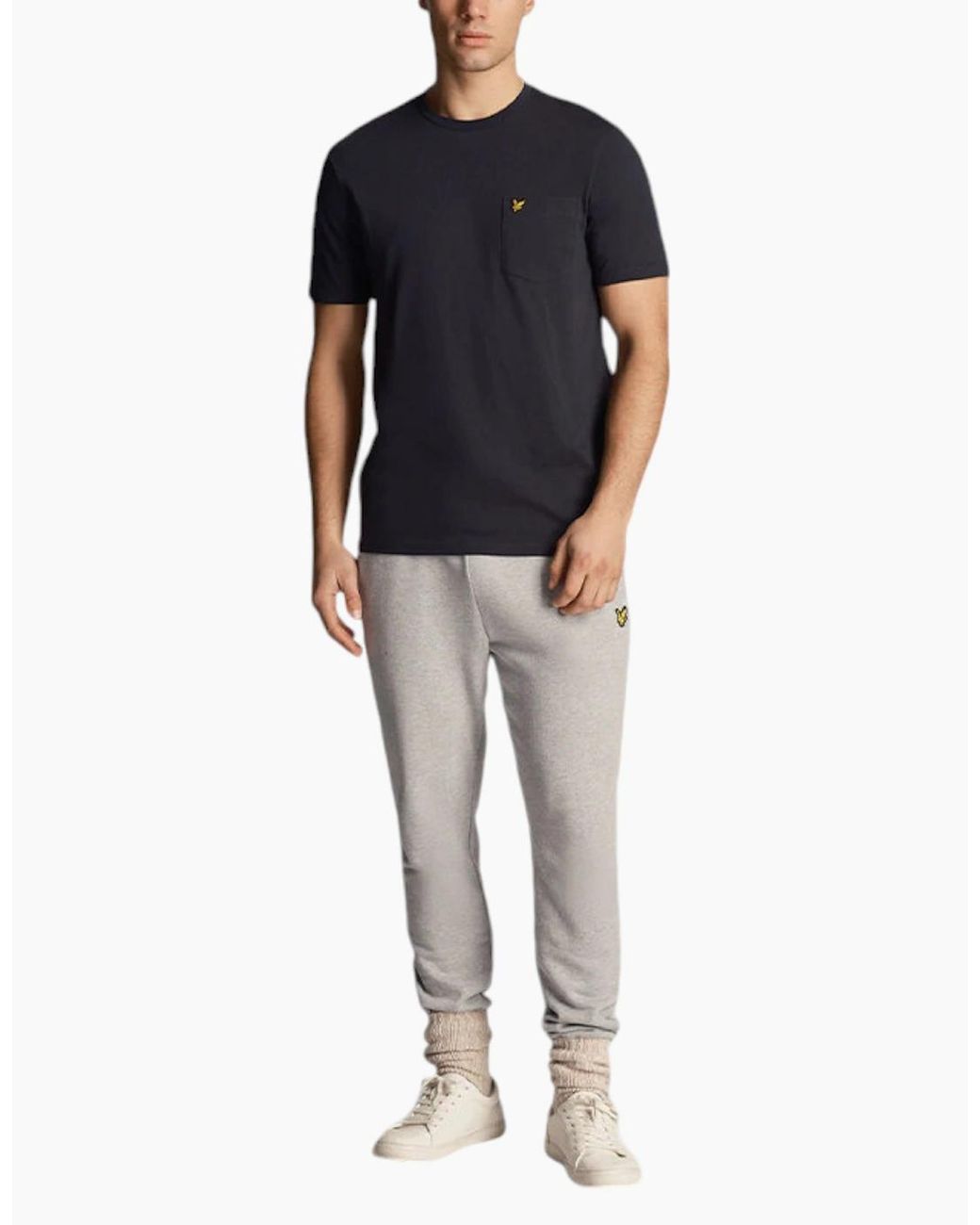Lyle & Scott Black Lyle & Scott Short Sleeve T Shirts Pocket Regular Fit Summer Cotton Tee New for men